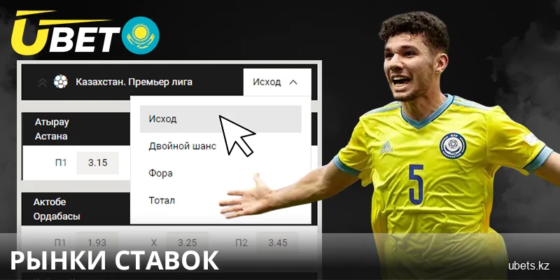 Беттинговые рынки в Ubet Казахстан