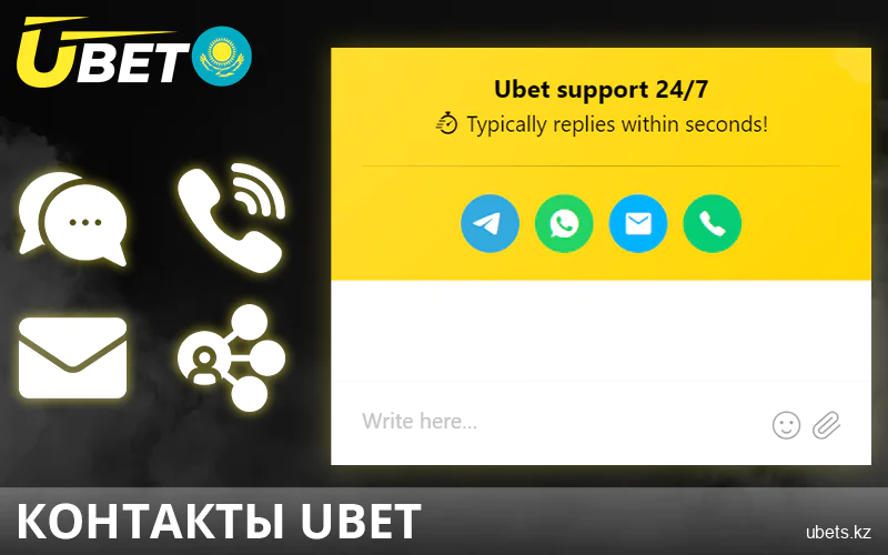 Служба поддержки в Ubet Казахстан