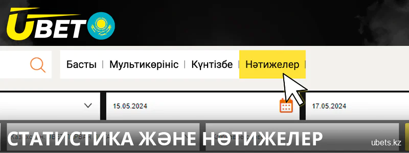 Ubet d Қазақстан сайтындағы статистика және нәтижелер